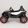 4X4 WHITE UTV Ride On R/C Remote Leather Seat and Real EVA Rubber Tires ( NEWEST VERSION )