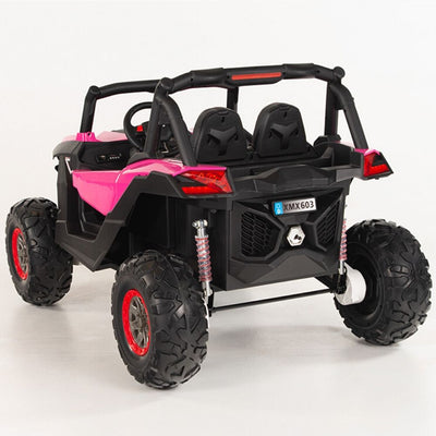 4X4 PINK UTV Ride On R/C Remote Leather Seat and Real EVA Rubber Tires ( NEWEST VERSION )