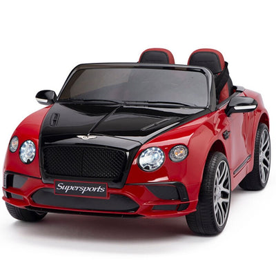 Licensed Bentley BLACK-RED GT Super Sports RC/Remote Real EVA Rubber Tires (Newest Versión )