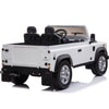 Licensed 4X4 WHITE Defender Ride On With Leather Seat R/C Remote and Rubber Tires ( NEWEST VERSION )