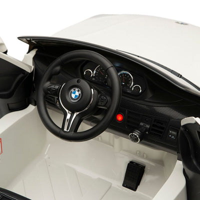 Licensed WHITE BMW Ride On car with R/C Remote and Leather Seat (NEWEST VERSION )