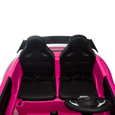 Pink  Licensed Mercedes GTR with RC Remote,2 Leather Seat,Painted and Real EVA Rubber Tires ( Newest Versión).