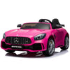 Pink  Licensed Mercedes GTR with RC Remote,2 Leather Seat,Painted and Real EVA Rubber Tires ( Newest Versión).