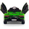 Licensed Green Lamborghini Ride On Car R/C Remote Leather Seat Real EVA Rubber Tires (Newest Versión )