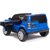 Licensed Discovery Ride On BLUE Truck R/C Remote,Real EVA Rubber Tires,Leather Seat