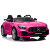 Pink  Licensed Mercedes GTR with RC Remote,2 Leather Seat,Painted and Real EVA Rubber Tires ( Newest Versión).