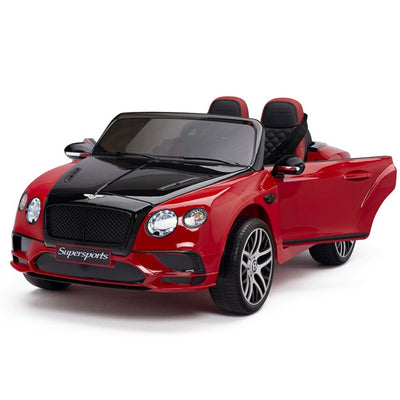 Licensed Bentley BLACK-RED GT Super Sports RC/Remote Real EVA Rubber Tires (Newest Versión )