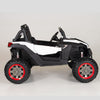 4X4 WHITE UTV Ride On R/C Remote Leather Seat and Real EVA Rubber Tires ( NEWEST VERSION )