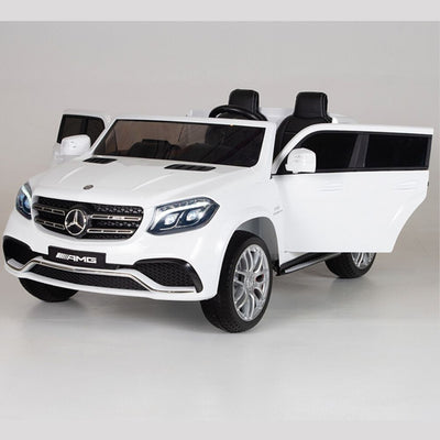 Licensed WHITE Mercedes 2 seater 4X4 With R/C Remote,Doors and Leather Seat ( NEWEST VERSION )